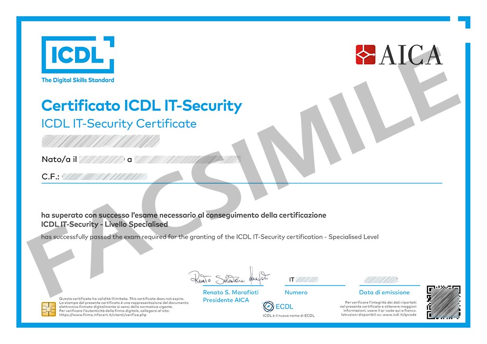 ICDL SPECIALISED (Corso + Skills Card + 1 Esame)