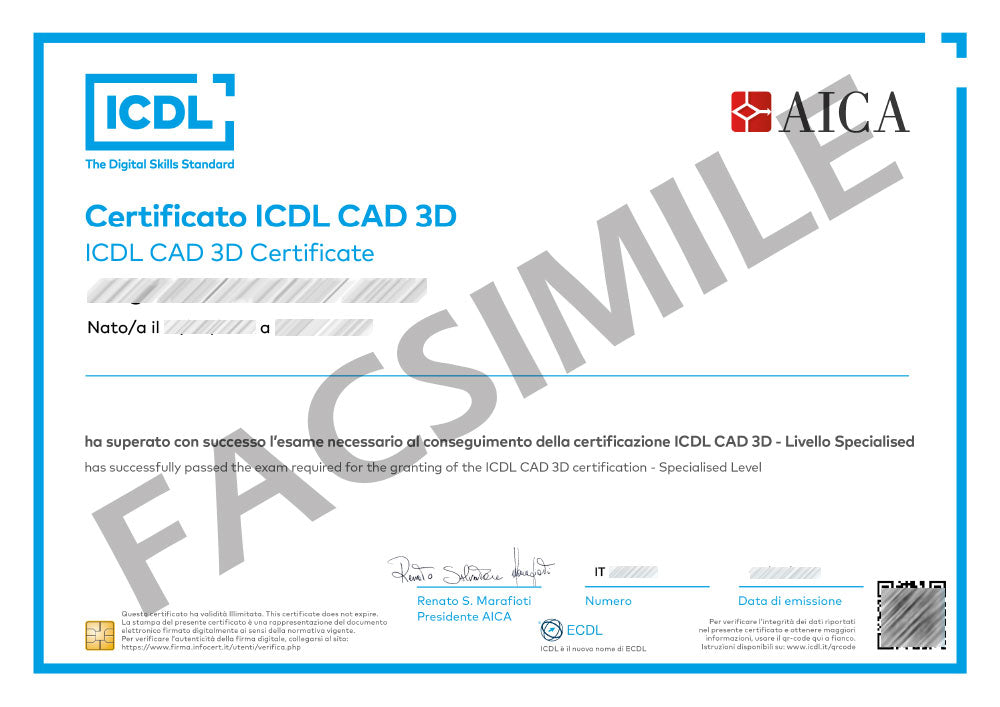 CORSO AUTOCAD (con 2 certificazioni ICDL CAD 2D ed ICDL CAD 3D)