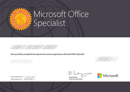 Singolo Esame MOS - Microsoft Office Specialist